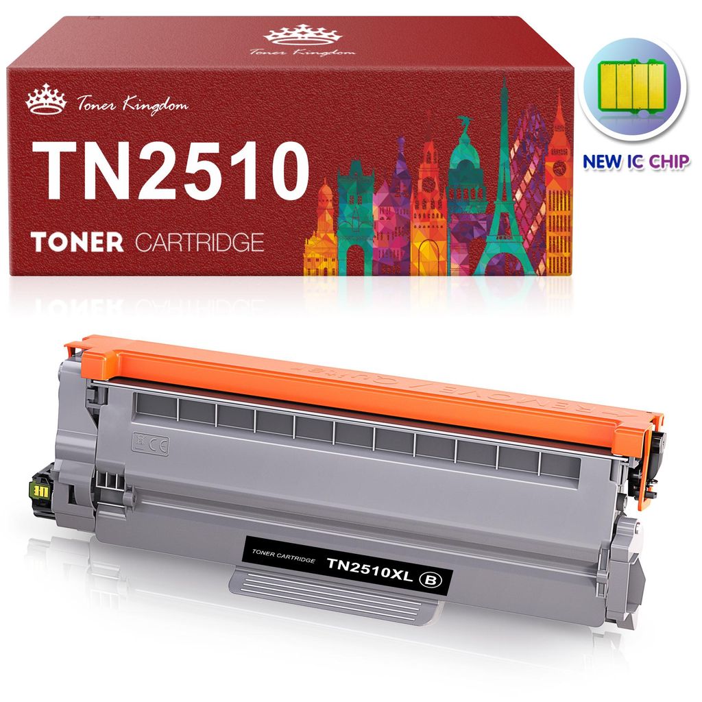 TN2510 2510XL TN-2510XL mit Chip TonerKompatible für Brother HL-L2400DWE MFC-L2835DW MFC-L28 L2860DW0 DCP-Schwarz (ca. 3000 Seiten)