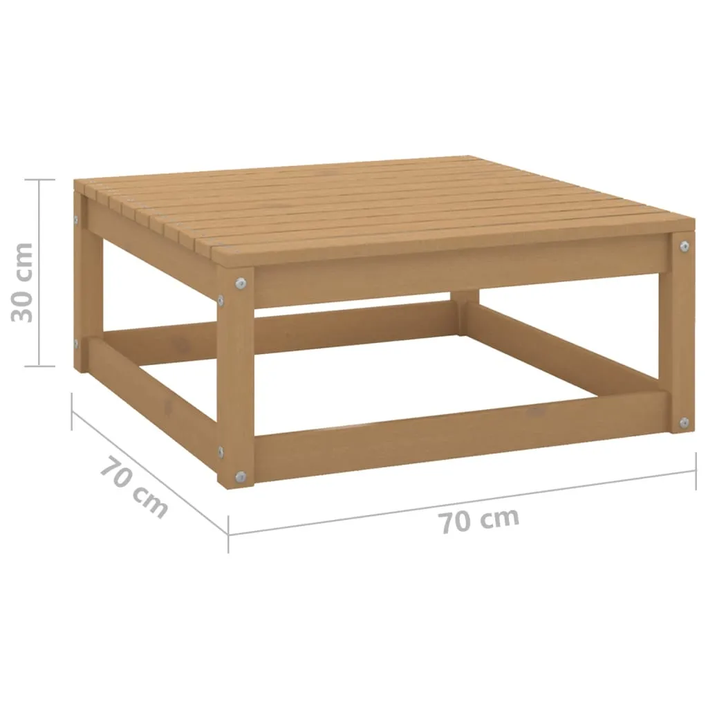 Sgabello Esterno 70x70x30 cm Legno Pino Massiccio Marrone Miele vidaXL - 5