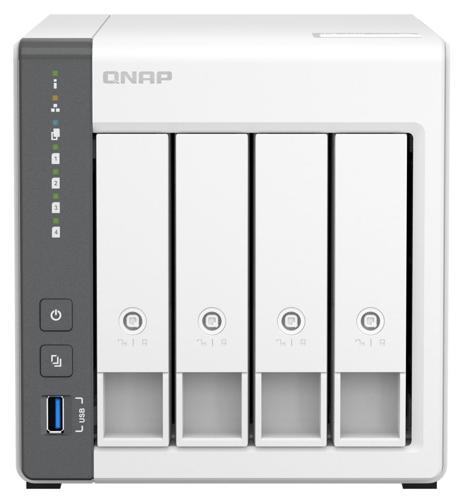 QNAP TS-433 NAS Tower ARM Cortex-A55 4 GB 0 TB QNAP QTS Produktbild 