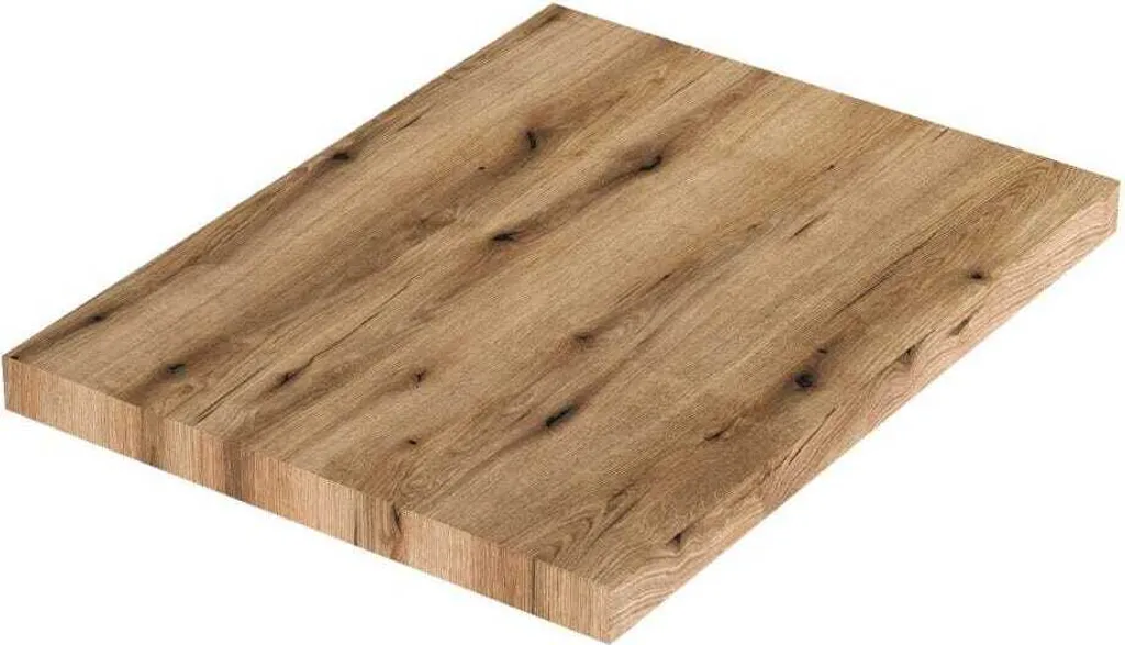 Top sospeso per lavabo bagno 60cm in rovere naturale