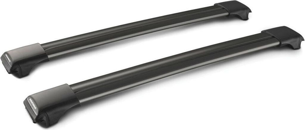 Yakima Rail Schwarzes gemischtes Paar schwarzer Aluminium-Dachträger