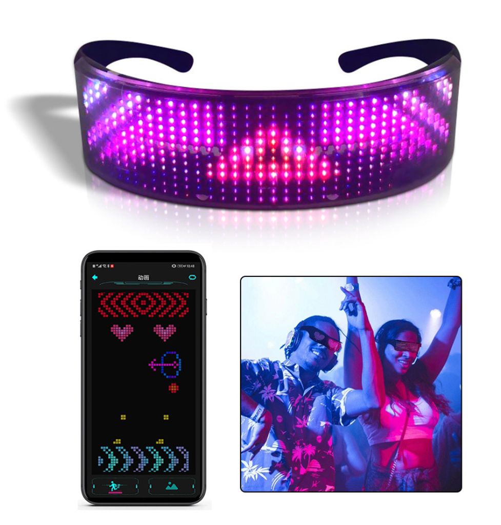 Bluetooth-Leuchtbrille, LED-Brille, APP-gesteuerte Produktbild 
