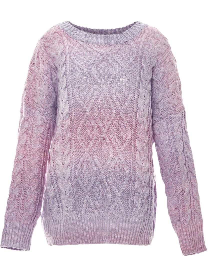 Sookie damen pullover - lila wollweiss, M/L