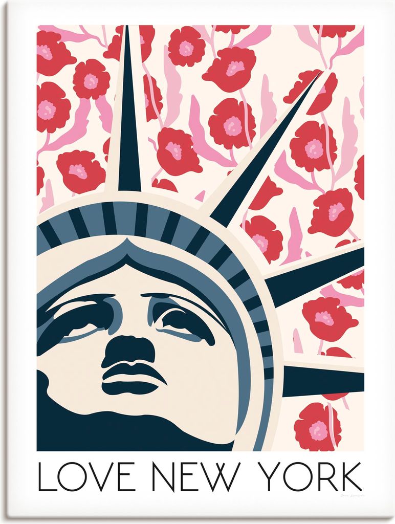 ARTland Leinwandbild Love New York Größe: 30x40 cm