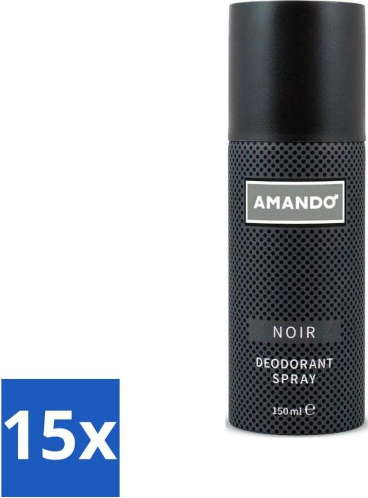 Amando - Noir - Deodorant - Spray - 150 ml - Vorteilspack - 15 Stücke