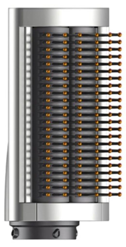 INF Ersatz-Lockenkopf Soft-Kamm Hitzebeständiges ABS 12.3cm für Trockenhaar
