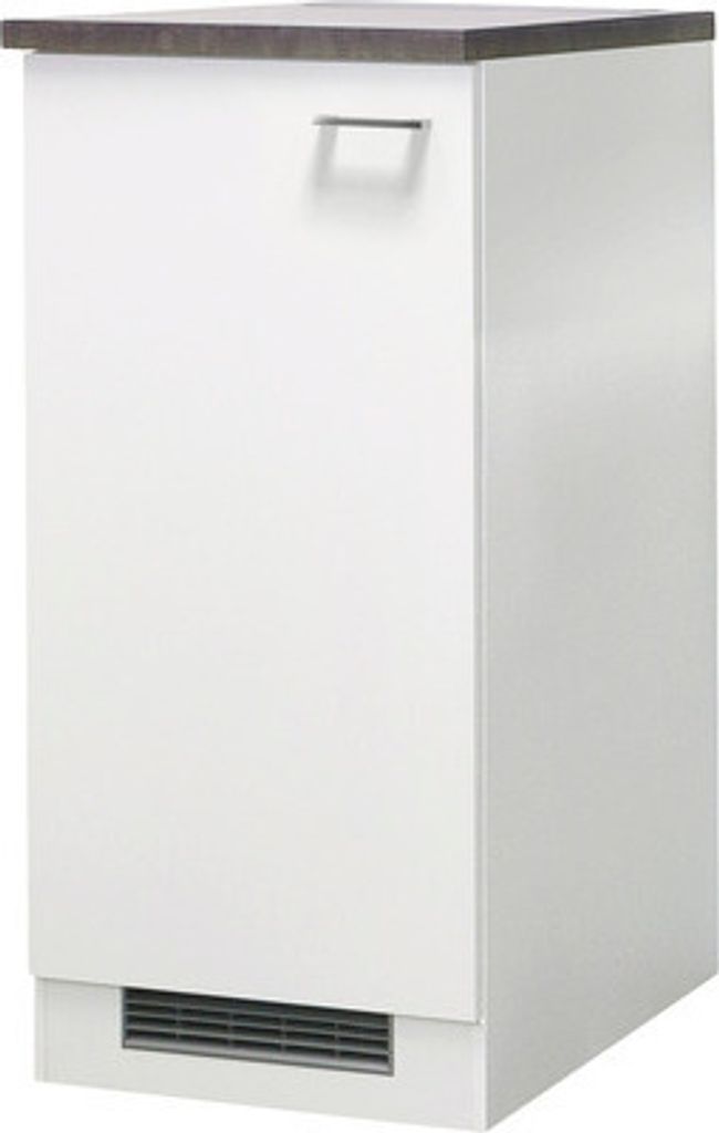 Flex Well Kühlumbauschrank für 88er Einbaukühlschrank Lucca BxTxH 60 x 60 x 126 cm weiß matt zerlegt Anschlag reversibel