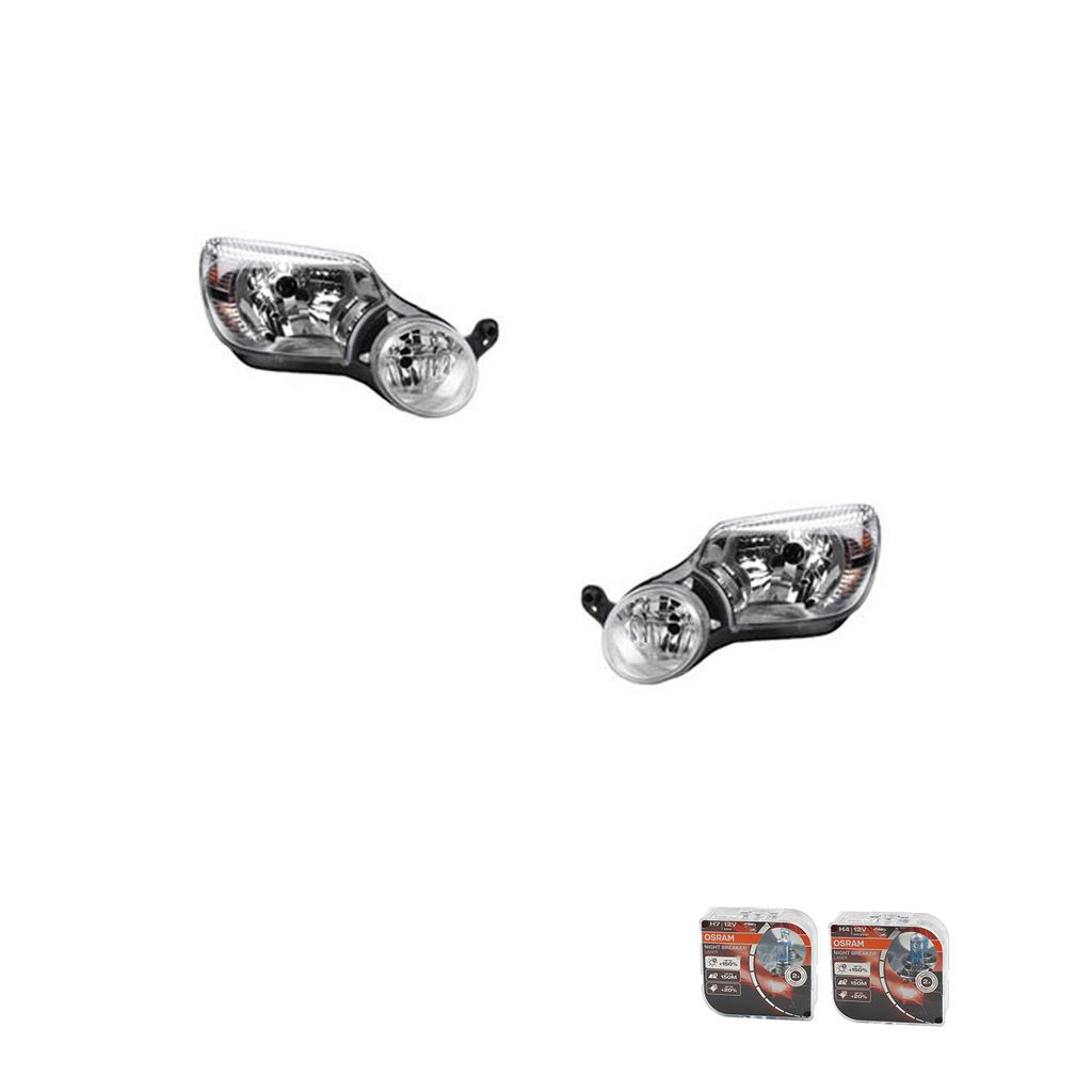 Johns, Scheinwerfer Osram Night Breaker Laser kompatibel zu Skoda Yeti 09- 13 mit H4 L R 5L1941017A 5L1941015A 5L1941018A 5L1941016A