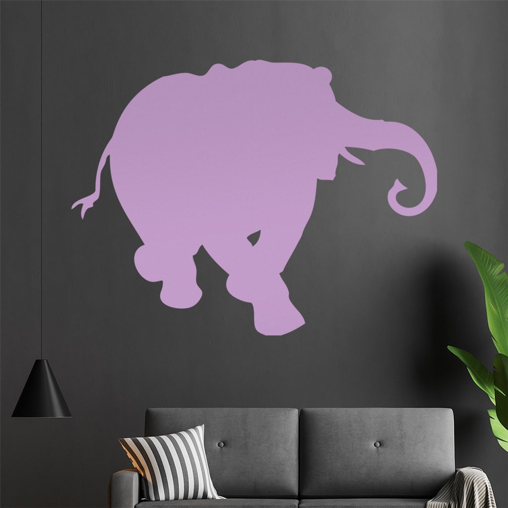 Elefant Wandtattoo in 6 Größen - Wandaufkleber Wall Sticker - Dekoration, Küche, Wohnzimmer, Schlafzimmer, Badezimmer