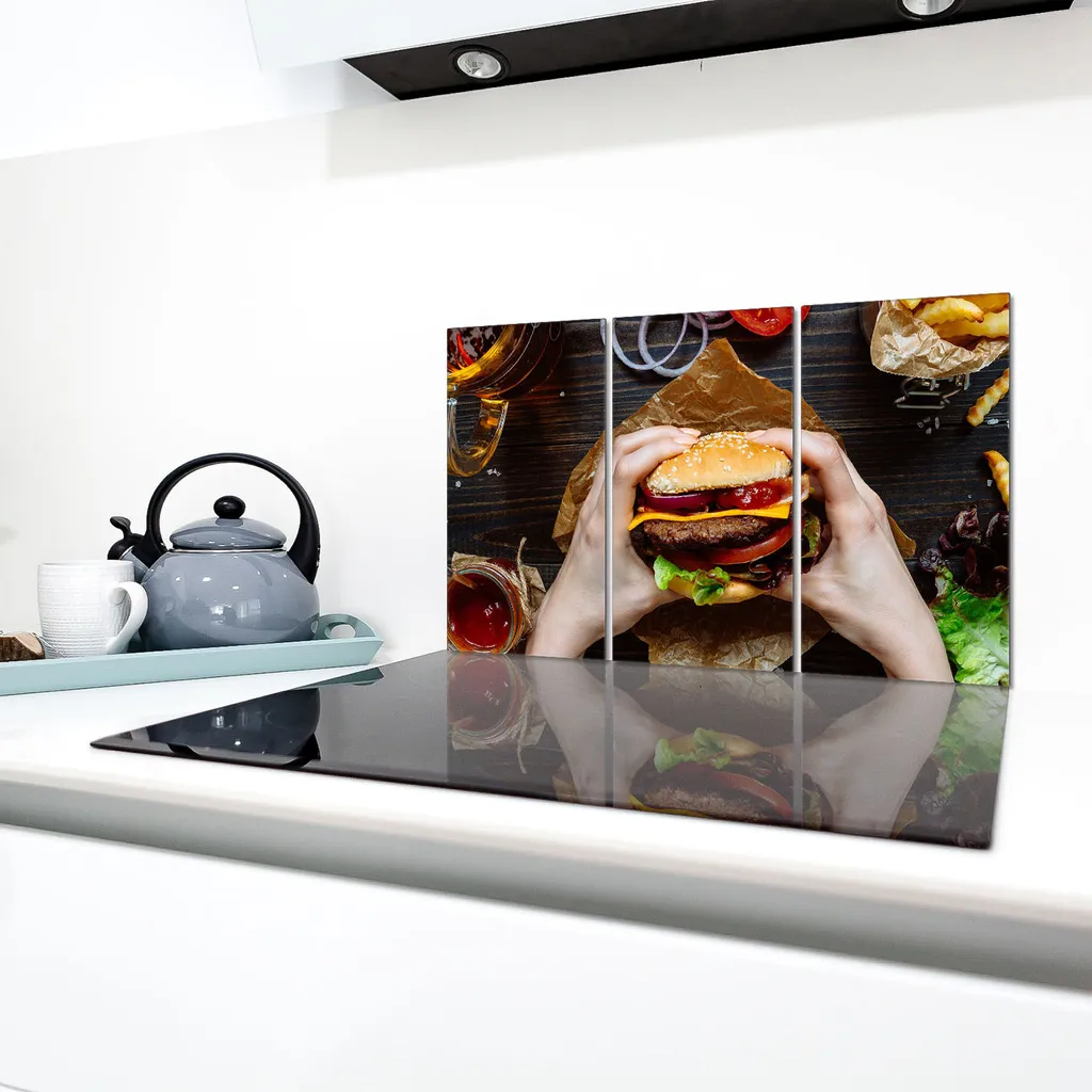 Set Professionale 3 Coprifornelli Vetroceramica 30x52 Hamburger Essen - 3