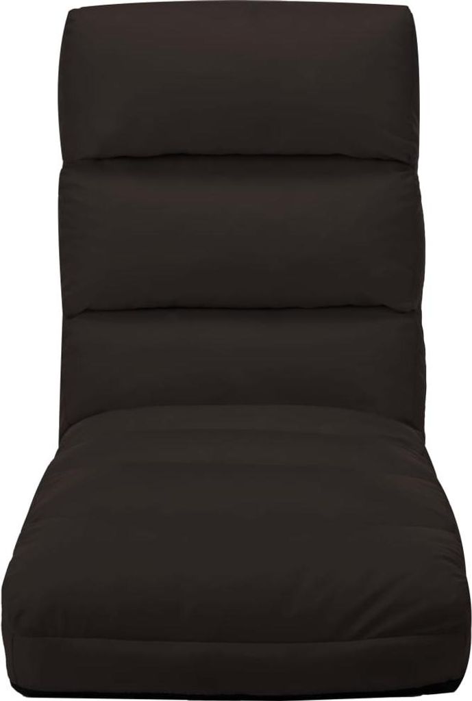 vidaXL Bodenstuhl Faltbar Braun Kunstleder