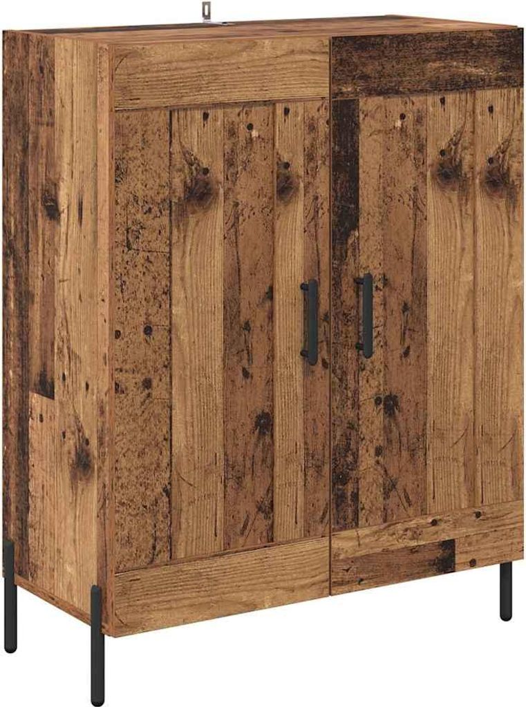Sideboard Altholz 69,5 x 34 x 90 cm Verbundholz und Eisen