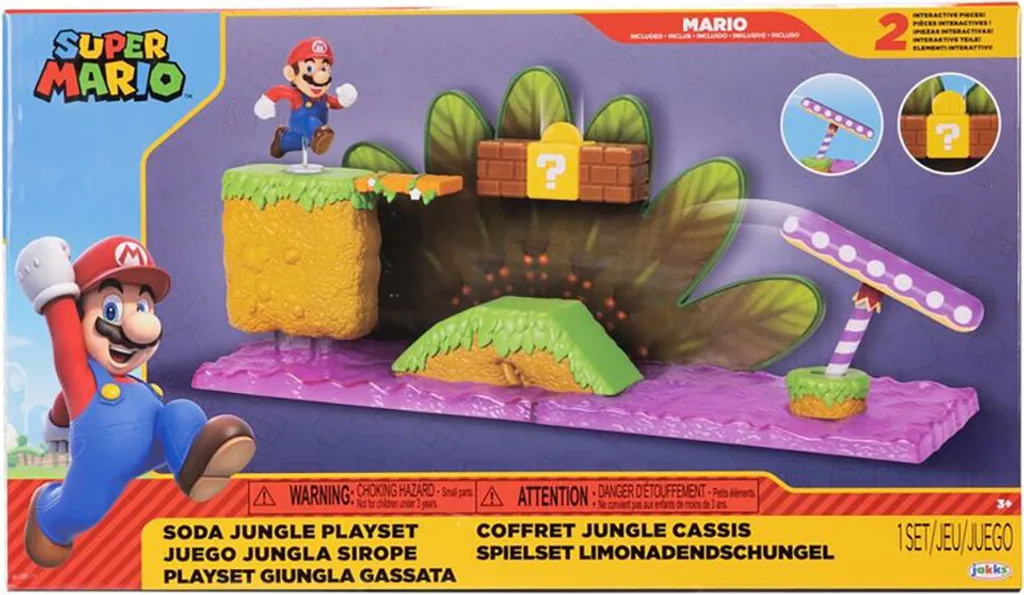 Jakks Pacific Super Mario Bros Soda Jungle Set de Jeu Multicolore