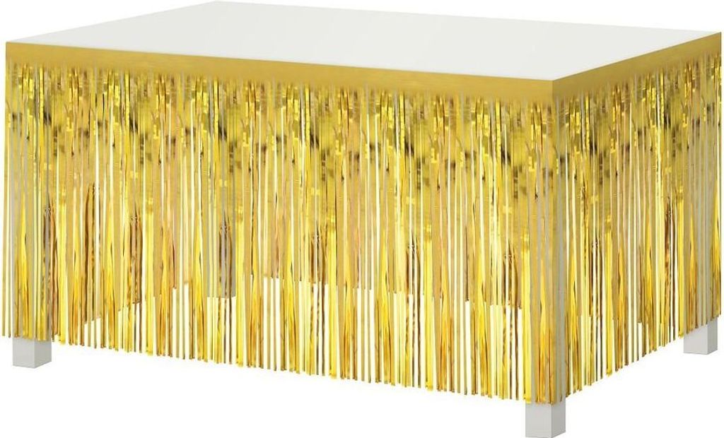 Tischverkleidung / Skirting gold Fransen Produktbild 