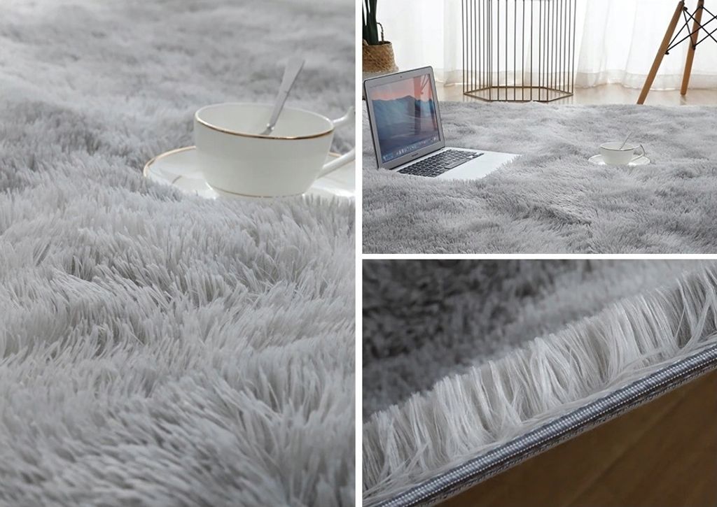 Rebiko Wohnzimmerteppich Flauschiger Shaggy Schlafzimmer Produktbild 4