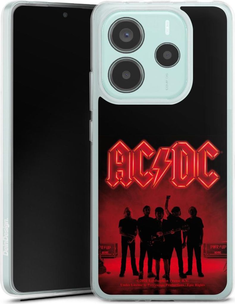 DeinDesign Handyhülle für Xiaomi Redmi Note 14 5G Silikon Hülle Case Smartphone Schutzhülle ACDC Band Offizielles Lizenzprodukt