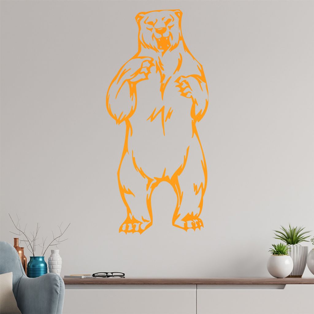 Bär Wandtattoo in 6 Größen - Wandaufkleber Wall Sticker - Dekoration, Küche, Wohnzimmer, Schlafzimmer, Badezimmer