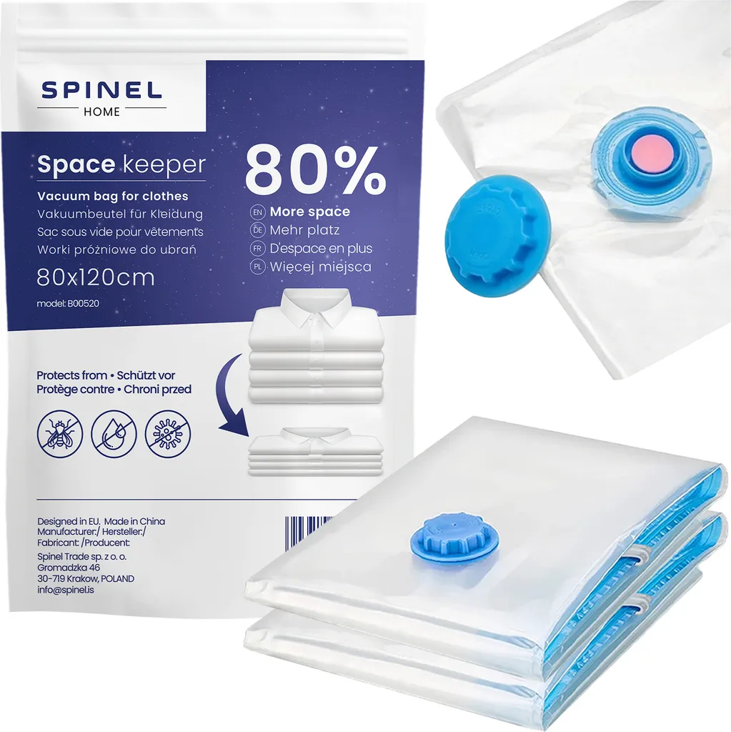 Spinel Home Sottovuoto 80x120cm 2pz - Alta Resistenza Protettiva