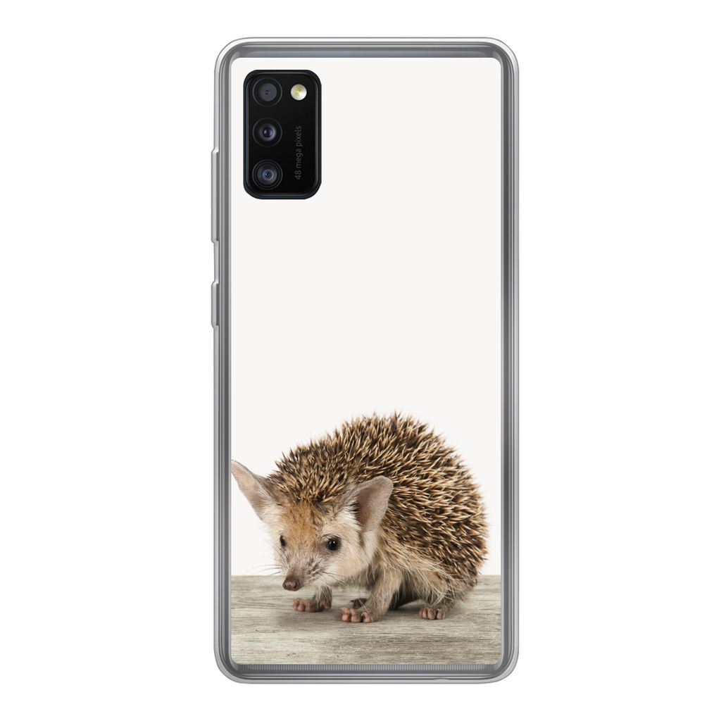 MuchoWow Handyhülle Schutzhülle Hülle für Samsung Galaxy A41 Igel - Tiere - Jungen - Mädchen Silikon Softcase Handy Hülle - Mobiltelefon