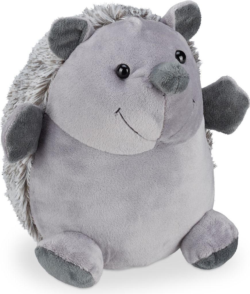 Türstopper Igel - 19,5 cm - Stoff - Schwer - Boden - Innen - Tier - Grau
