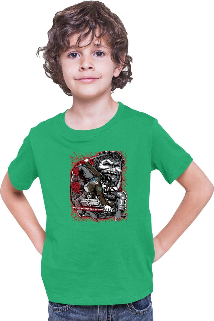 Kinder T-Shirt Japan Anime Manga Attack Anime On Titan Levi Ackerman 08 Levi Titan Pilot, 7-8 Jahr - 128 / Grün