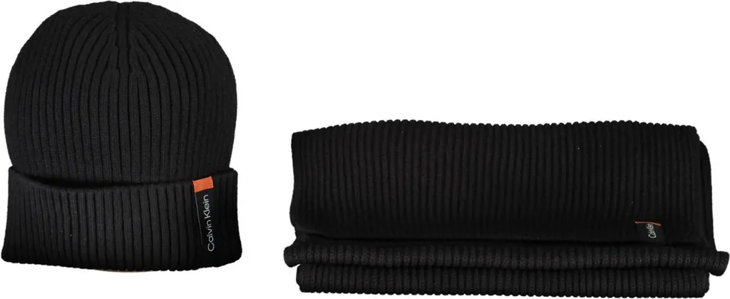 Écharpe Noire pour Homme Calvin Klein SF18409 Accessoire Mode Textile