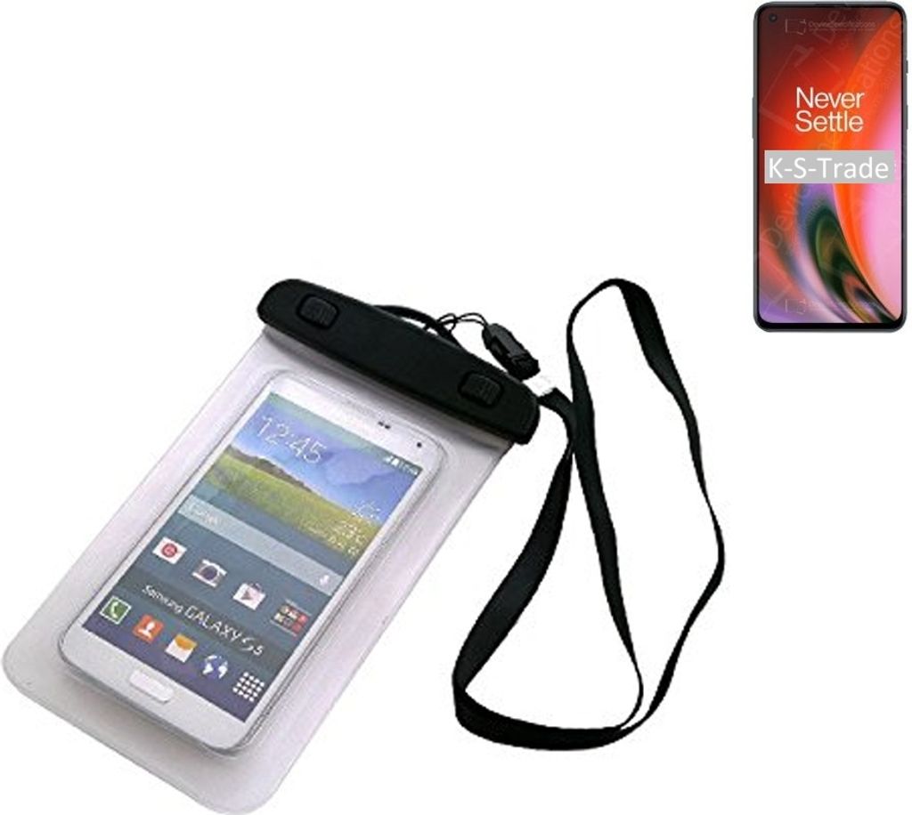 K-S-Trade Schutz Hülle Handy Hülle Kompatibel mit OnePlus Nord 2 5G Beach Bag wasserdicht 16cm x 10cm Schutzhülle Staub Sand Flachwasser Beachbag
