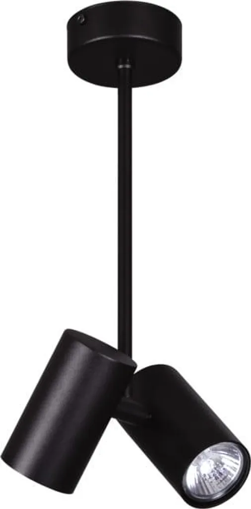 Plafonnier double spot noir métal VERO 36cm IP20 finition mate moderne