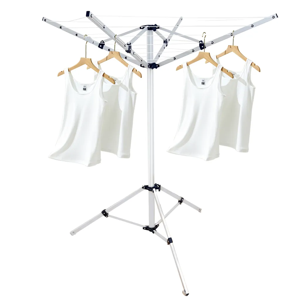 Support à vêtements pliable pour le camping - Séchoir à linge spirale