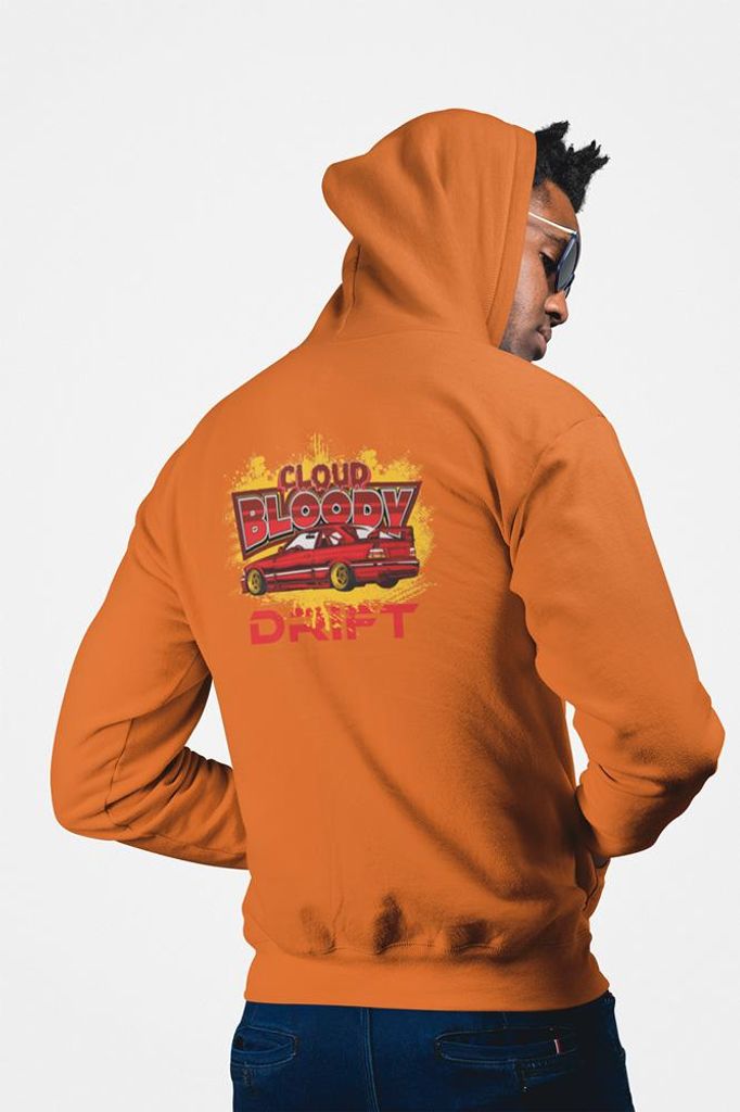D&B Uni Hoodie ZIPST00215 Drift Orange-Größe 3XL