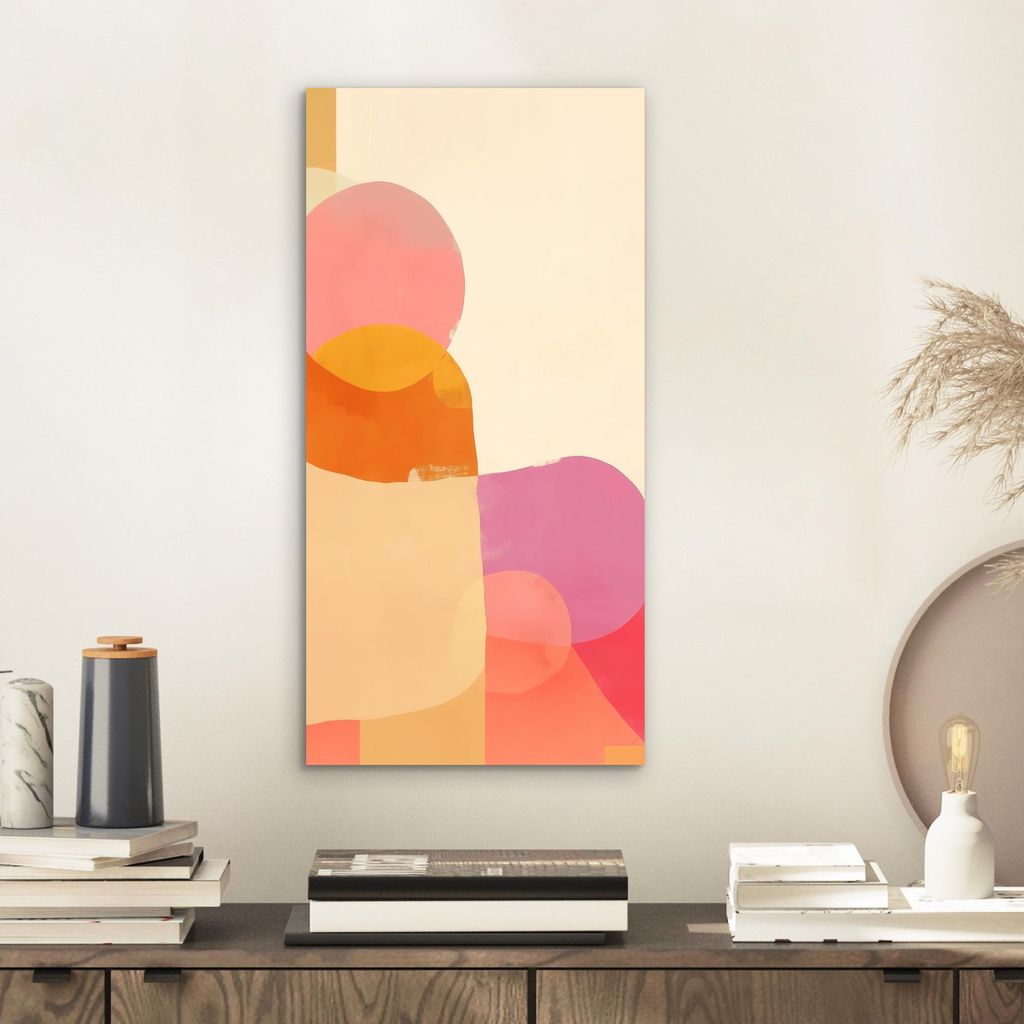 MuchoWow Wanddekoration Metall Metallbild Wandkunst 20x40 cm Formen - Abstrakt - Farbenfroh MuchoWow Aluminium Gemälde - Aluminium Gemäldes