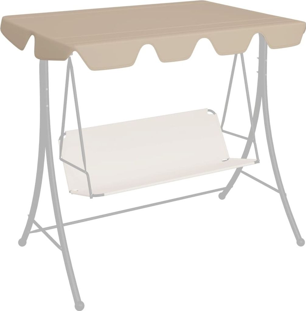 Maison Exclusive - Ersatzdach für Hollywoodschaukel Beige 188/168x145/110 cm