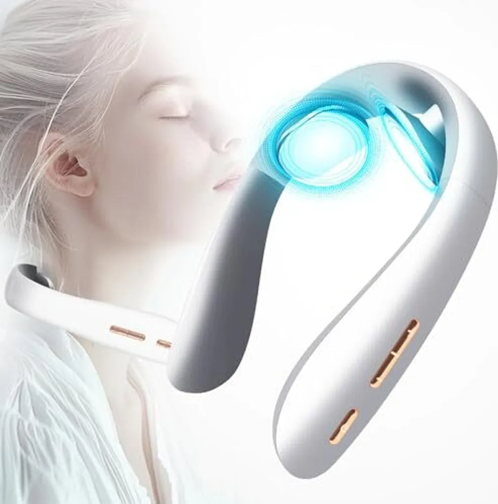Massaggiatore muscolare profondo Fitdays per collo/spalle, calore elettrico e 6 teste massaggianti, sollievo dal dolore portatile a casa/in viaggio, regalo per donne/uomini