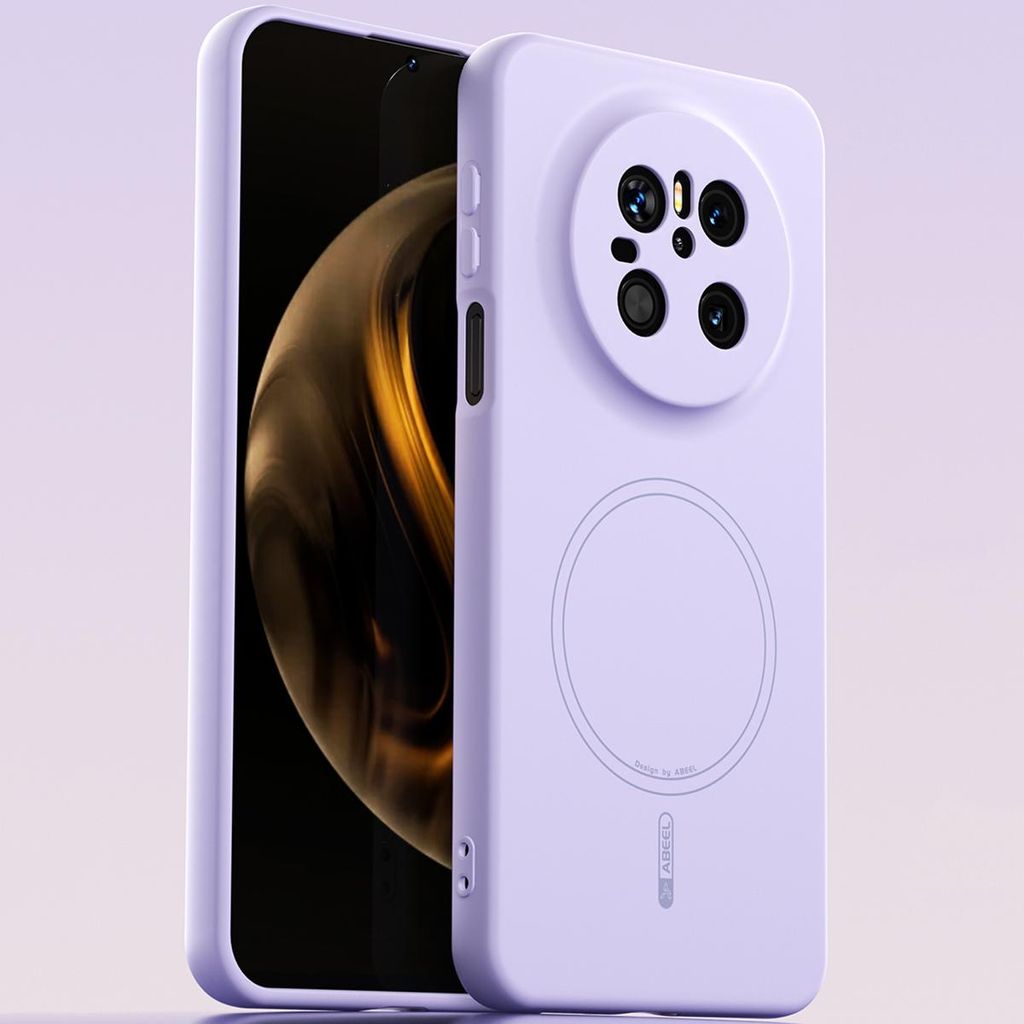 Magnetische Handyhülle für Huawei Mate 70, MagSafe kompatible, Flüssig Silikon Stoßfest Kratzfest Hülle Lila