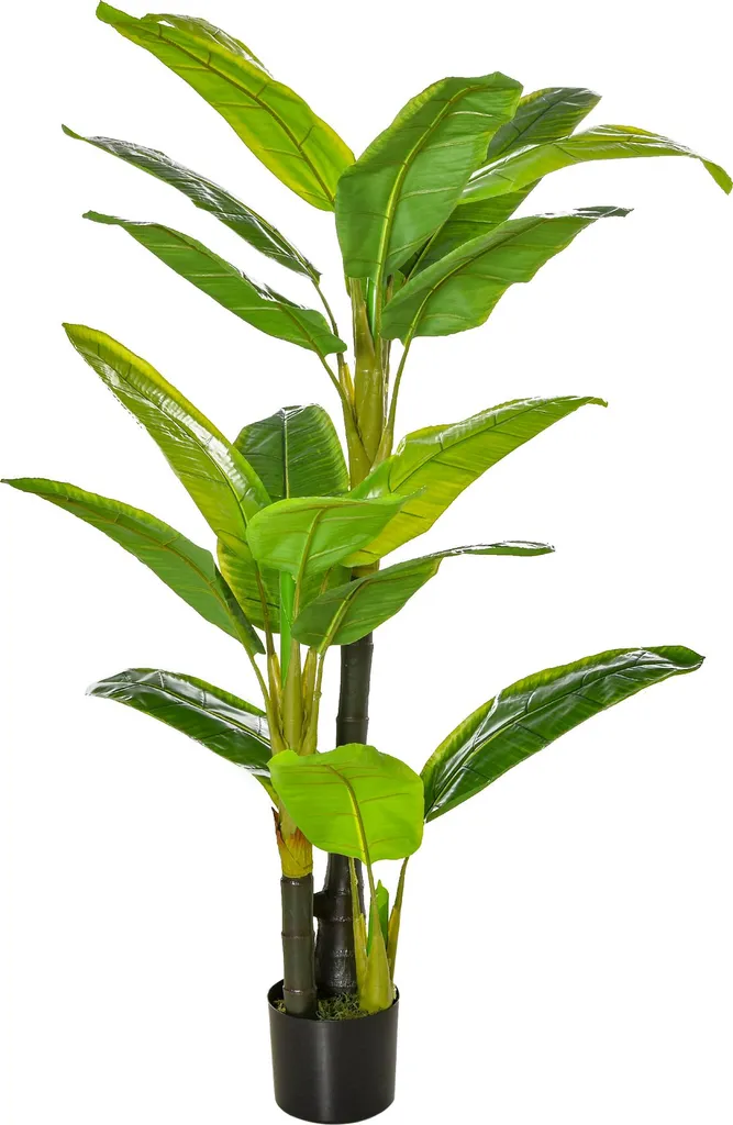 Bananier artificiel 150 cm facile d'entretien pot stable et robuste