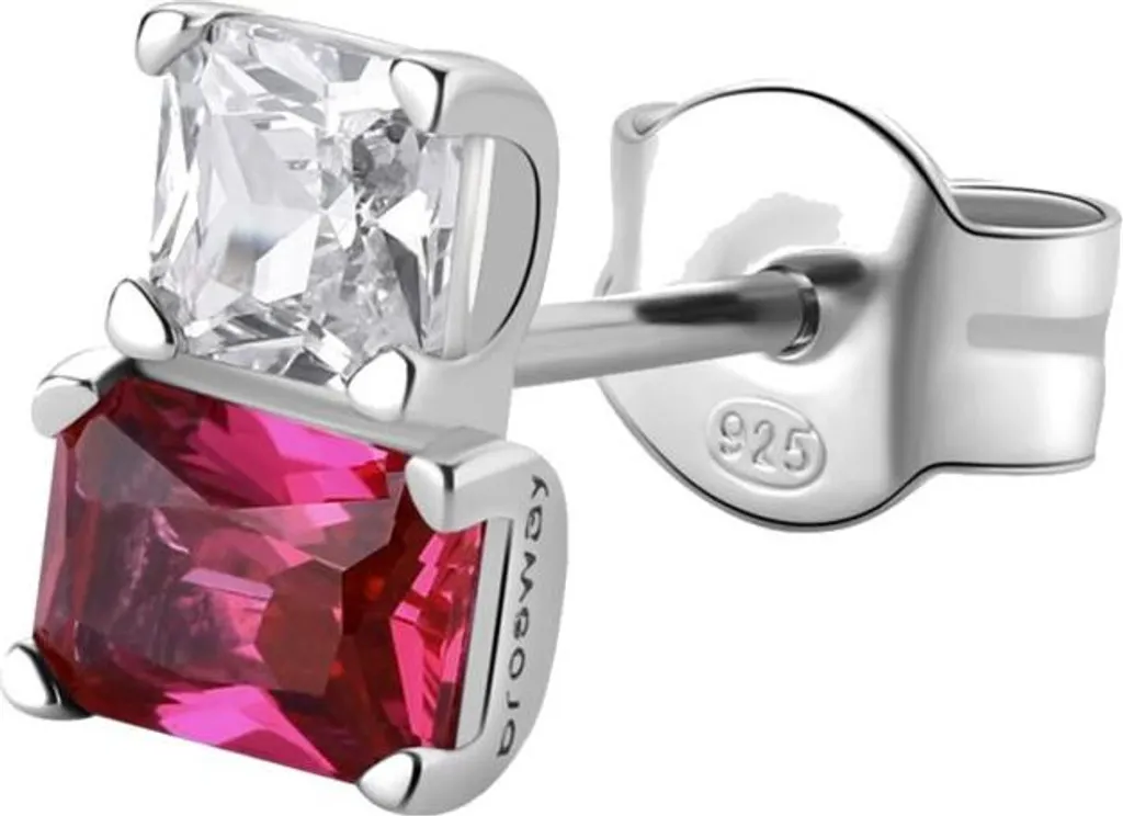 Boucles d'oreilles anti-allergie argent et rubis Fancy Passion Ruby FPR07