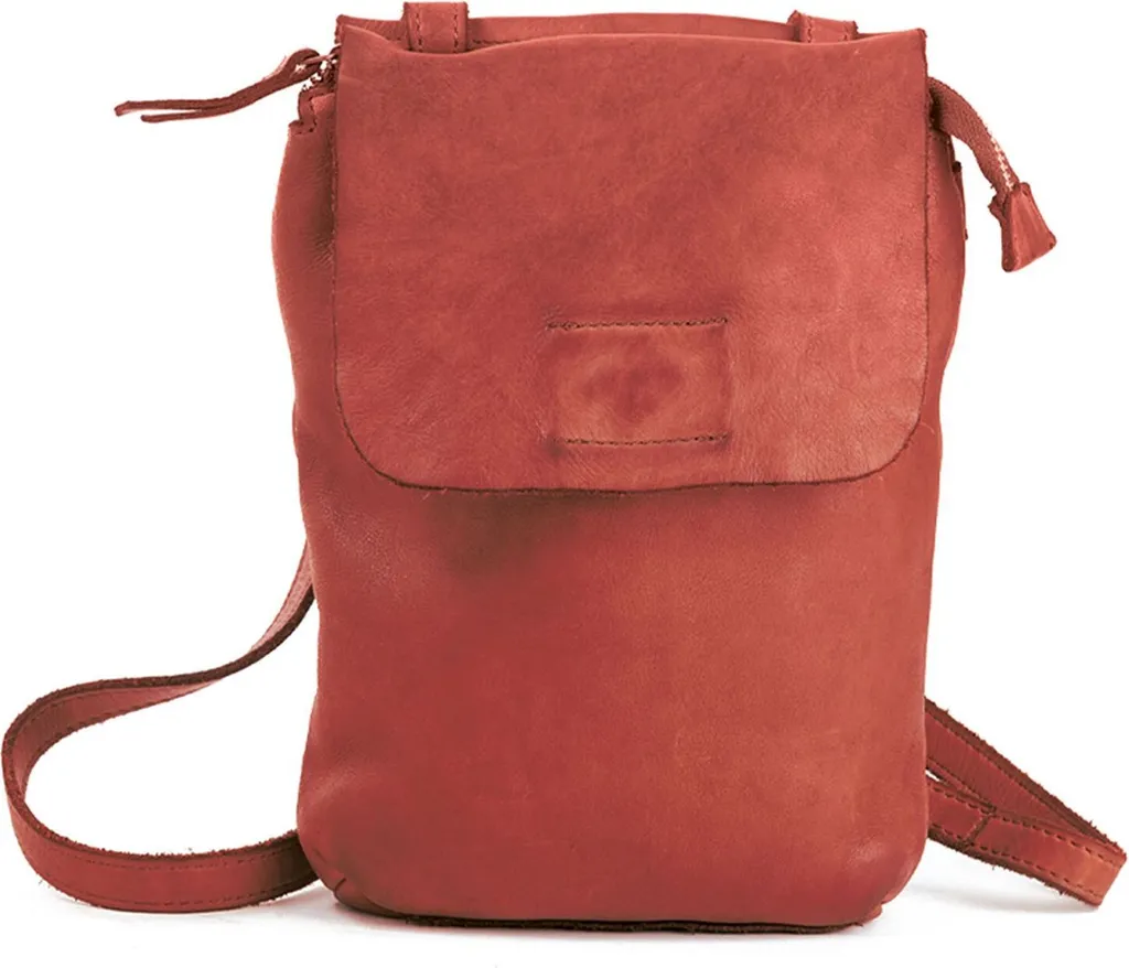 Borsa a Tracolla Smartphone Harold's Submarine Pelle Rossa Vintage