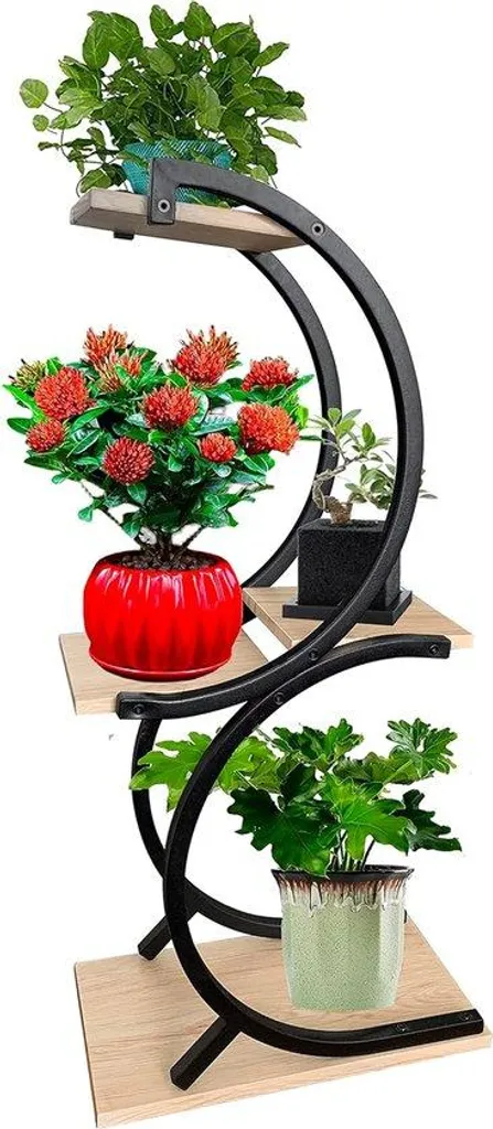 Support pour plantes vertical en bois : Gagnez de la place au sol 92 cm