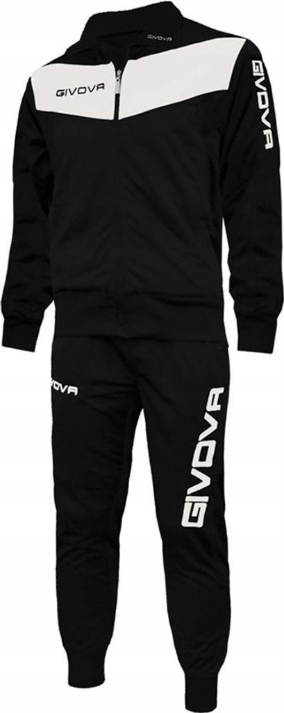 Givova - "Tuta Visa" Trainingsanzug für Herren MR78061 (M) (Schwarz/Weiß)