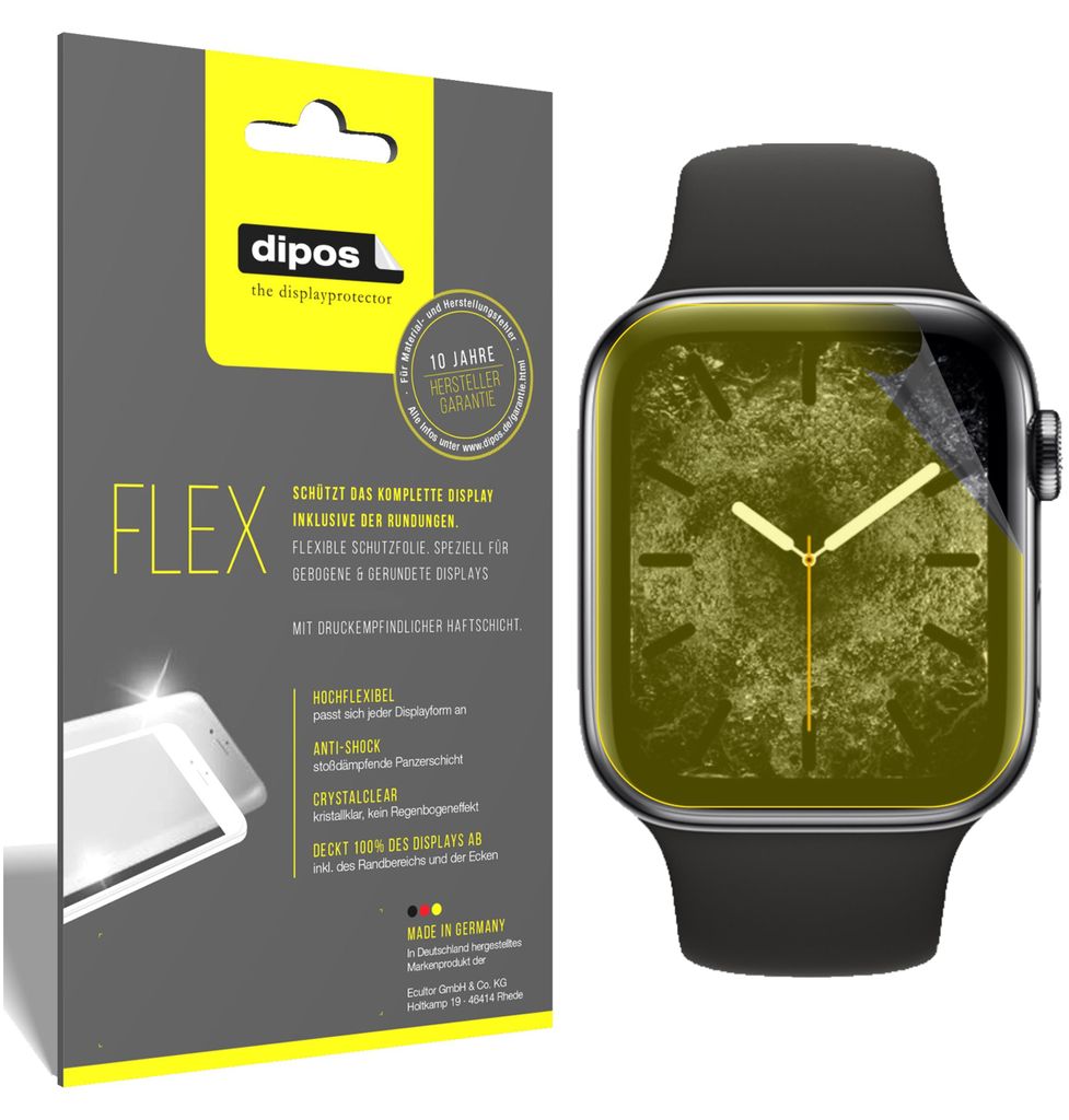 3x Schutzfolie für Apple Watch Series 4 44mm Folie, 100% Produktbild 