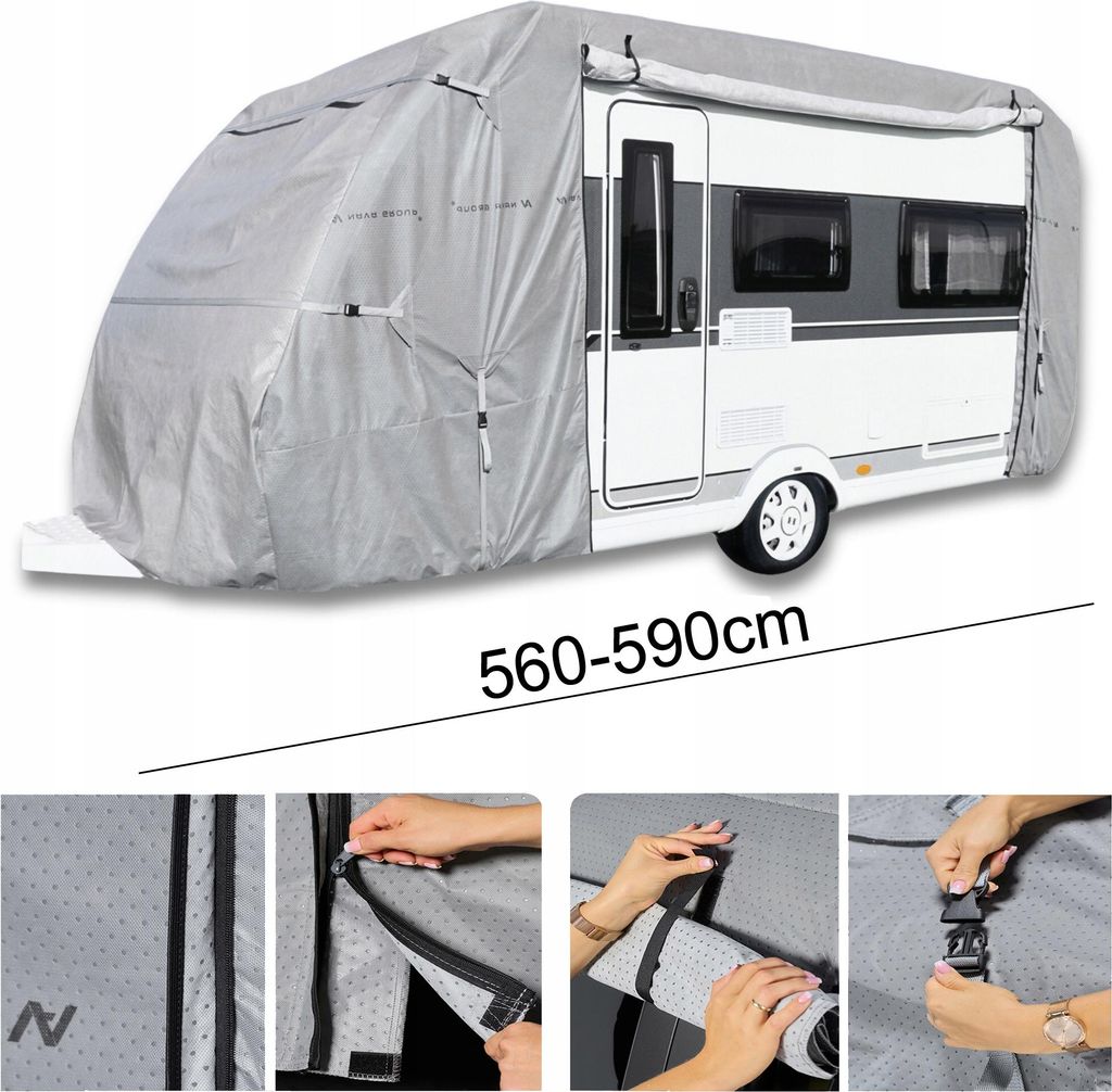 Telo caravan 560-590 inglese a 4 strati + cinghia 6x Immagine del prodotto 