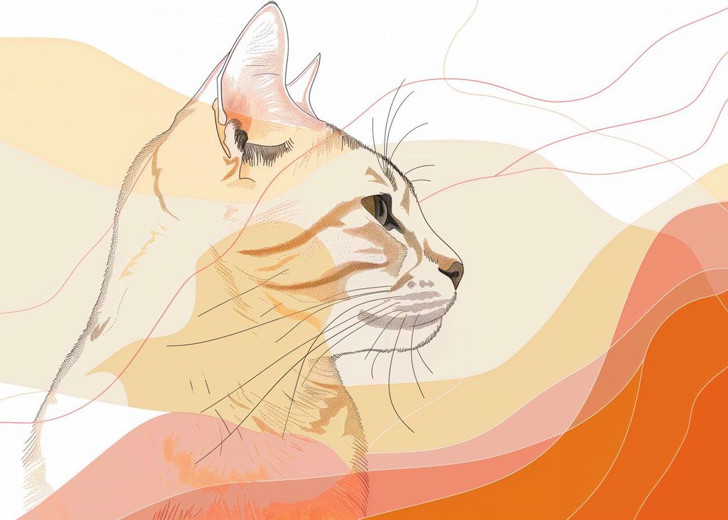 Plakat 35x25cm Zarter Katzenprofil