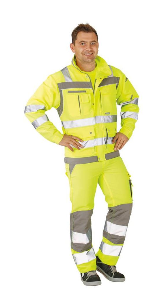 Planam Plaline Warnschutz Blouson gelb/zink Gr. 26, 5601026