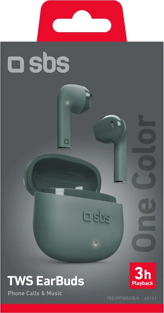 Casque SBS One Couleur TWS Vert Écouteurs sans Fil TEEARTWSCOLG