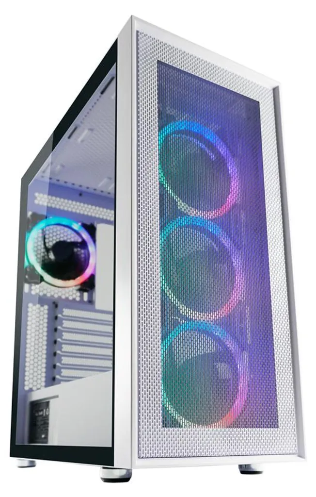 LC-Power 802W White Wanderer X Boîtier PC avec Verre Trempé et Design