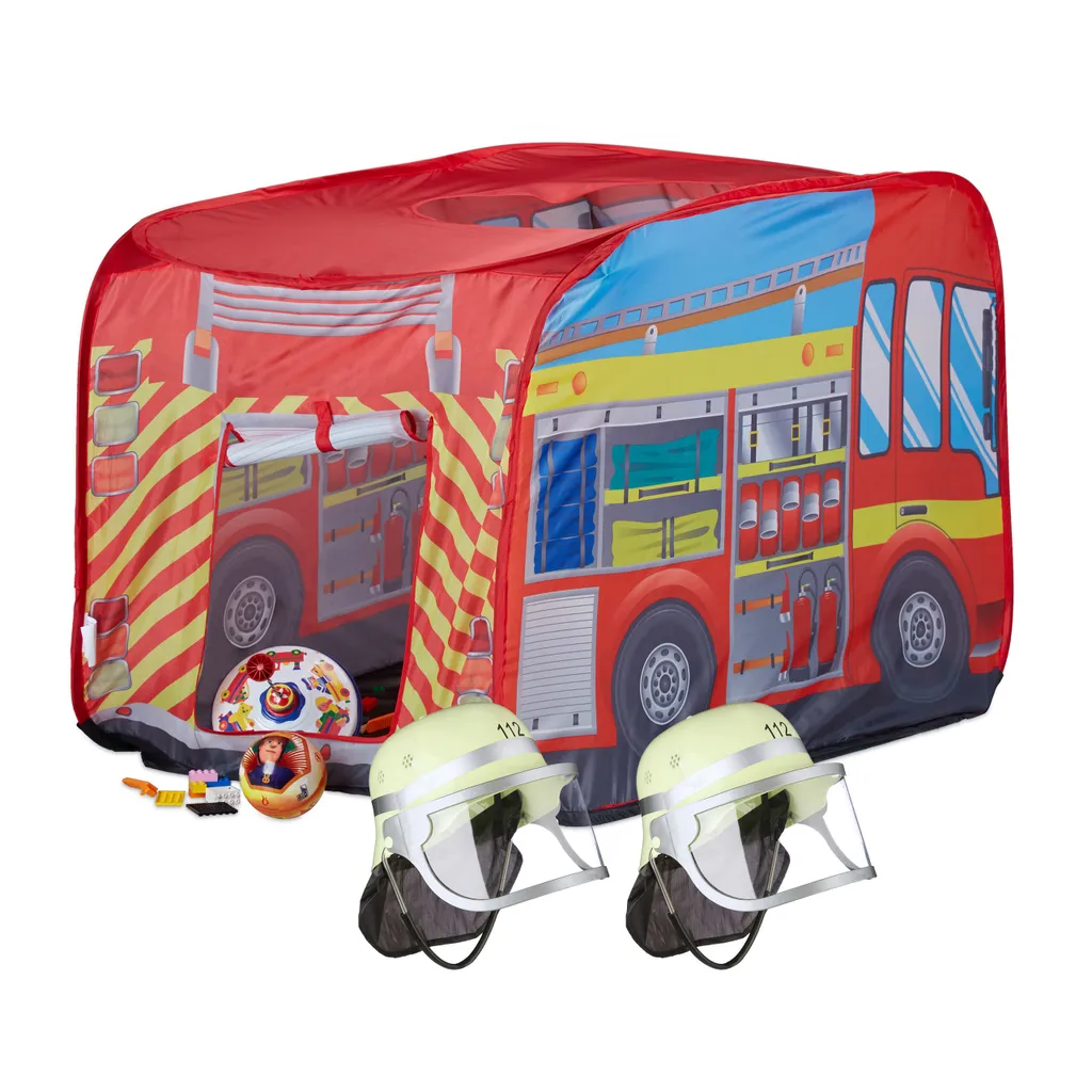 Kit déguisement pompier pour fête d'anniversaire et carnaval - 3 pièces