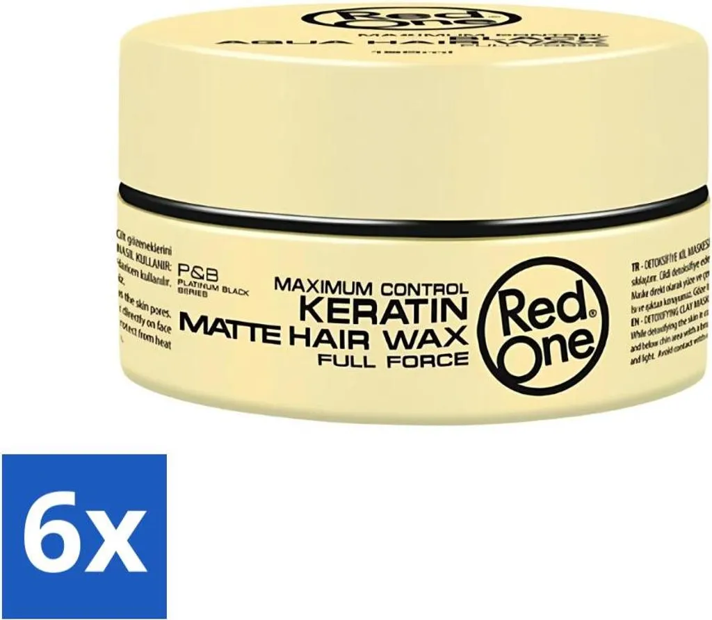 Fini les Cheveux Gras avec la Cire Red One Kératine Mat Pack de 6