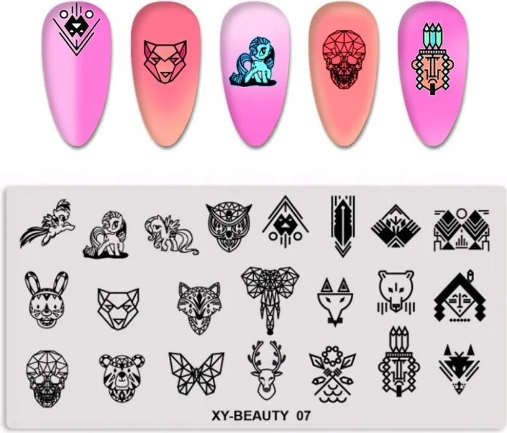 XY-BEAUTY Piastra per timbri per unghie - 07