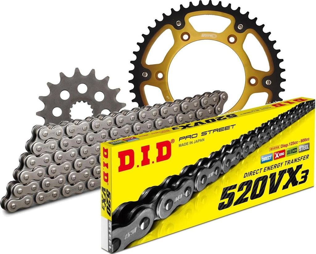DID Kit Stealth (gold) Kompatibel mit KTM Supermoto Competition 62... 17-40-118 DID520VX3 Niet