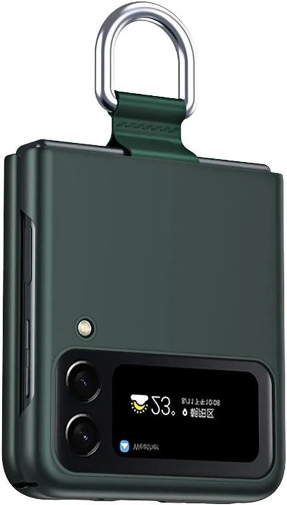 Coque mince Galaxy Z Flip4 verte pour utilisation quotidienne chic